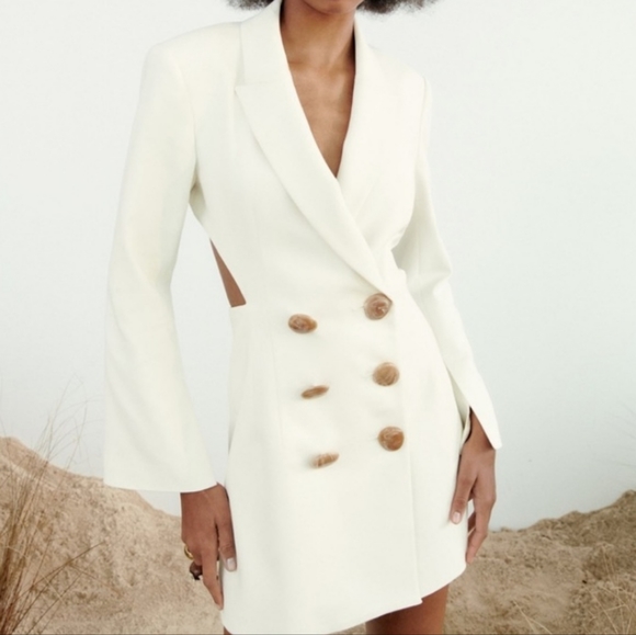 NWT Zara Back Vent Jumpsuit Blazer - Picture 10 of 12